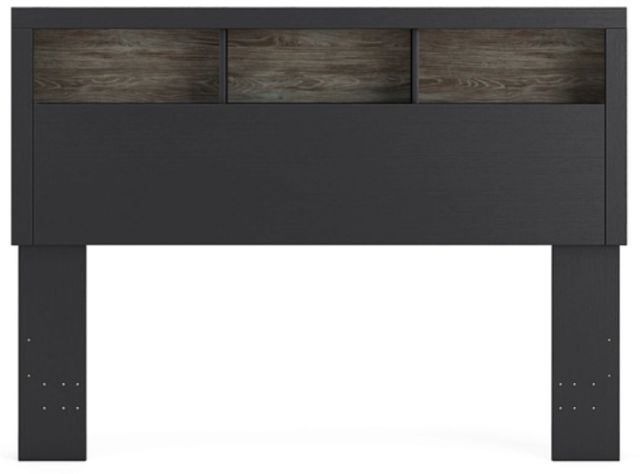 Signature Design by Ashley® Broachmyn Black/Gray Queen Bookcase Headboard-1