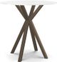 Amisco Customizable Asterisk White Glass Round Bar Table with Starburst Stand-0