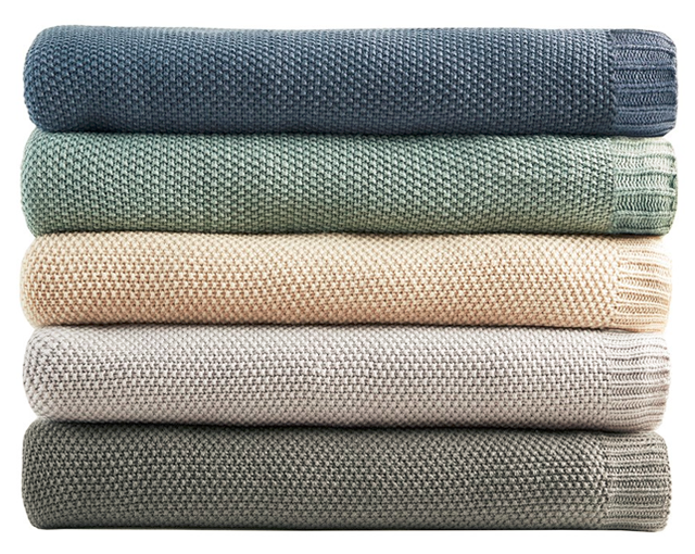 Olliix by INK+IVY Bree Knit Grey Full/Queen Blanket-2