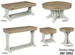 England Furniture Customizable Cimarron Valley 5-Piece White Wash Living Room Table Set