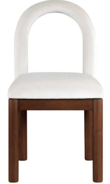 Meridian Furniture Conrad Cream/Walnut Dining Side Chair-1