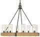 Uttermost® Palm Royal Antique Maize/Matte Black 8-Light Indoor-Outdoor Chandelier-0