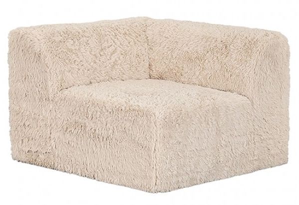 Furniture of America® Nappi Sand Large L-Sectional with Ottoman-4