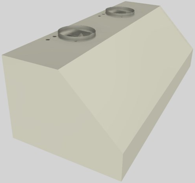 Vent-A-Hood® 54" Biscuit Wall Mounted Range Hood-1