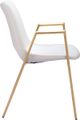 Zuo Modern Desi White/Gold Dining Chair-1