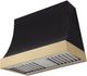 AGA Marquee 36" Matte Black Wall Mounted Range Hood with Brushed Brass Trim-0