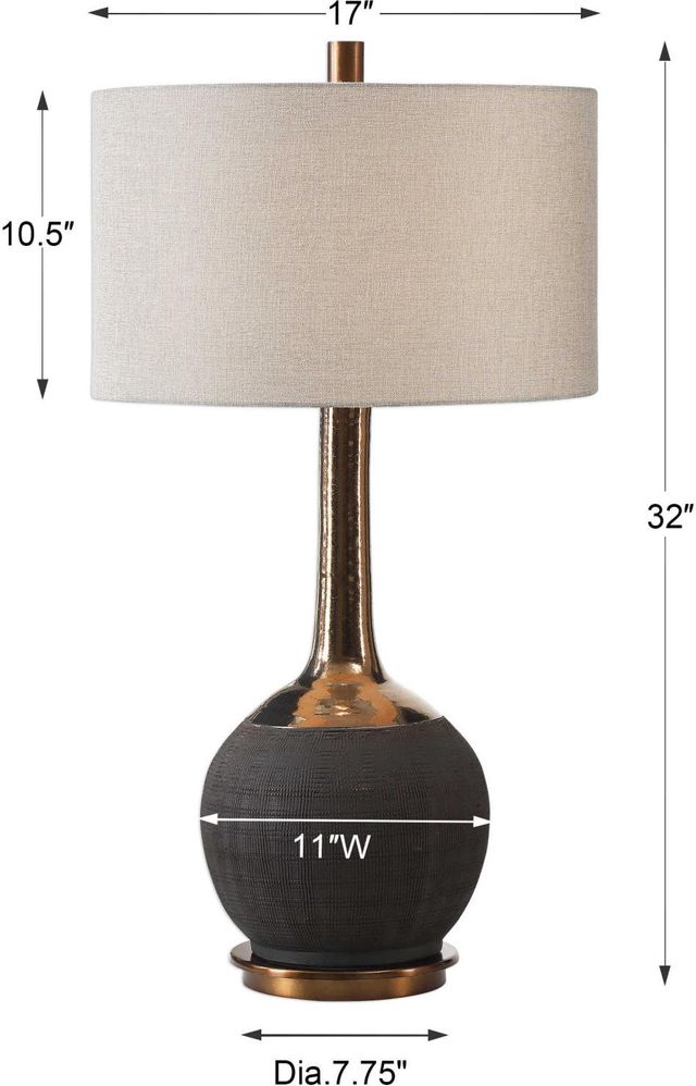 Uttermost® Arnav Matte Black Table Lamp-3