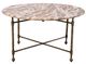 Furniture Classics Colmar Gray/White Cocktail Table with Antique Brass Base-1