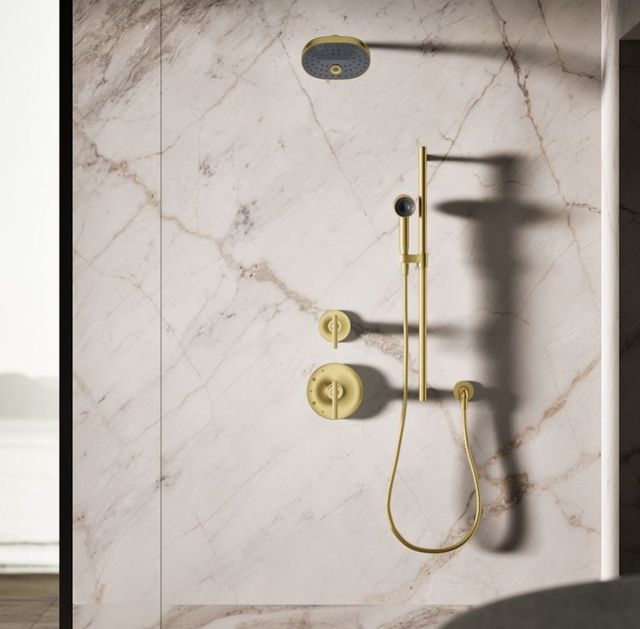 KOHLER® Statement® Vibrant Brushed Moderne Brass 2.5 GPM Iconic Single-Function Handshower-2