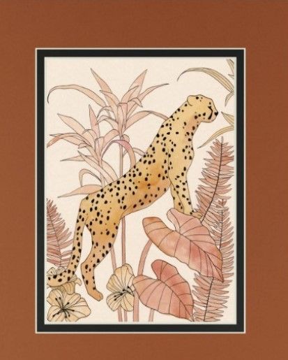 Classy Living Annie Warren Blush Cheetah II 34" Wall Art-2