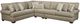 Corinthian Furniture Bryant 3-Piece Raffia L-Shape Sectional-0