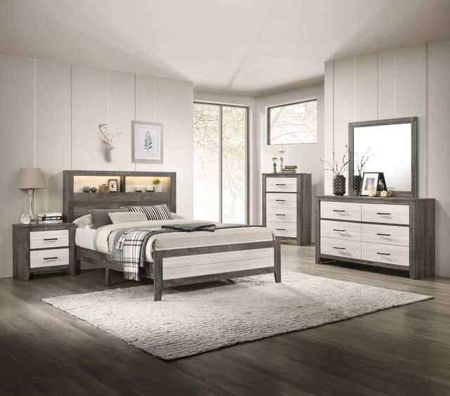 Crown Mark Rhett Gray/White Dresser-1