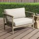 Classic Home Leo Taupe Teak Wood Outdoor Accent Chair-1