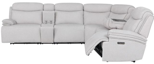 Parker House® Alpine 6-Piece Airy Snow Power Reclining Curved Sectional-4