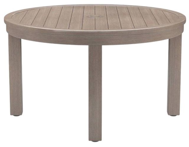 Sunset West Laguna Driftwood Metal Round Outdoor Dining Table-1