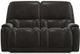 La-Z-Boy® Greyson Dark Chocolate Leather Power Reclining Loveseat with Headrest-1