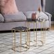 A & B Home Halycon 2 Piece Gold Side Table Set-2