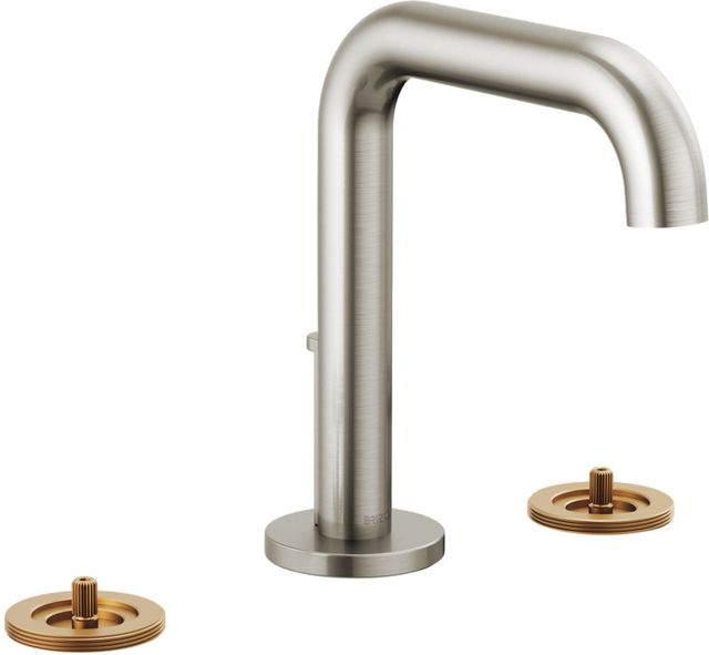Brizo Litze® Brilliance® Luxe Nickel® 7" Widespread Lavatory Faucet With High Spout-0