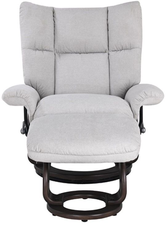 BenchMaster Solace Dove Culp/Slate Manual Recliner and Ottoman Set-1