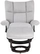 BenchMaster Solace Dove Culp/Slate Manual Recliner and Ottoman Set-1