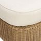 TOV Furniture Axel Brown/Cream Aluminum/Boucle/Wicker Outdoor Ottoman-4