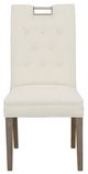 Fairfield® Customizable Entree Dining Nickel Metal Pull Tall Button Back Side Chair-1