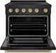 ZLINE Autograph Edition Paramount 36" Black Stainless Steel Pro Style Induction Range with Champagne Bronze Helix Handle & Accents-1