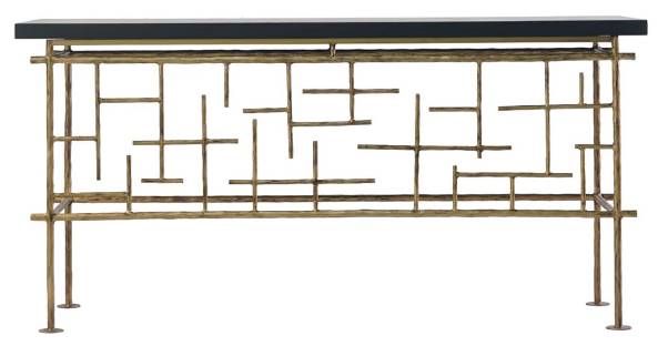 YHD Aurelio Espresso Console with Brass Base-1
