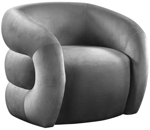 Meridian Furniture Roxbury Grey Velvet Accent Chair-0