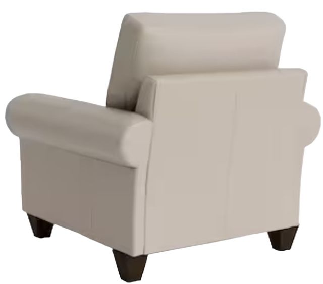 Bassett® Furniture Customizable Benchmade Premier Leather Large Roll Arm Accent Chair-3