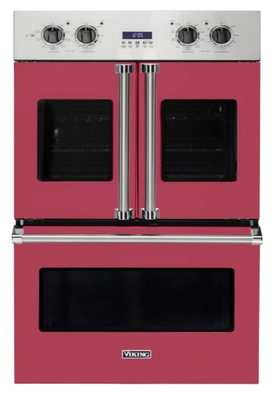 Viking® 7 Series 30" Valentine Double Electric French-Door Wall Oven-0