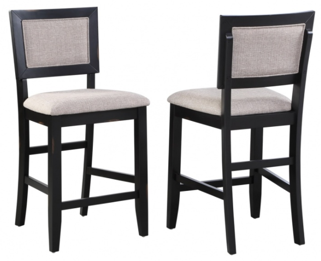 Winners Only® Woodbridge 2-Piece Ebony Bar Stool Set-0