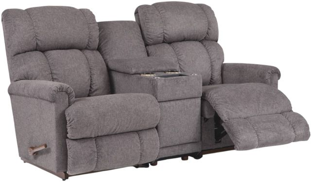 La-Z-Boy® Pinnacle Graphite Manual Wall Reclining Loveseat with Console-0