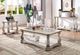 ACME Furniture Northville Glass Top Sofa Table with Antique Silver Base-1