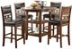 American Wholesale Furniture Gia 5-Piece Brown Counter Height Table Set-0