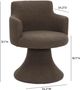 TOV Furniture Jeffree Chocolate Brown Boucle Swivel Dining Chair-1