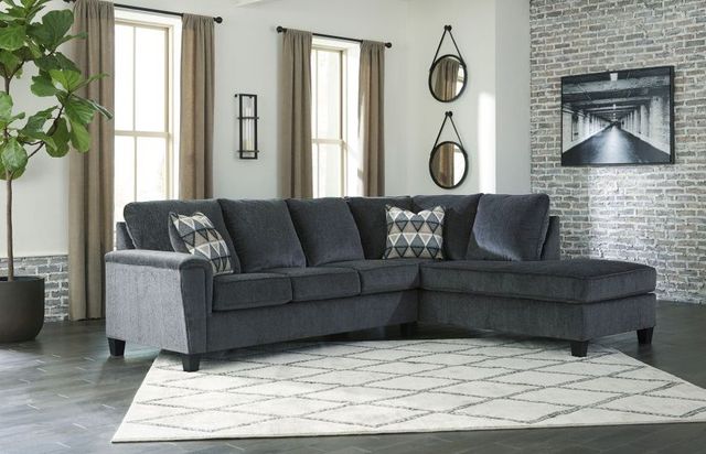 Signature Design by Ashley® Abinger 2-Piece Smoke Right-Arm Facing Sectional and Chaise-1