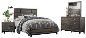 Mazin Furniture Davi Gray Queen Bed-2