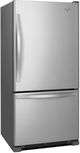Whirlpool® 30" 18.7 Cu. Ft. Stainless Steel Bottom Freezer Refrigerator with SpillGuard™ Glass Shelves-3