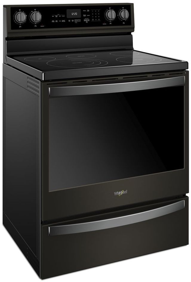 Whirlpool® 30" Fingerprint Resistant Black Stainless Steel Freestanding Electric Range-1
