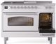 Ilve® Nostalgie II Series 48" White Pro Style Dual Fuel Range-3