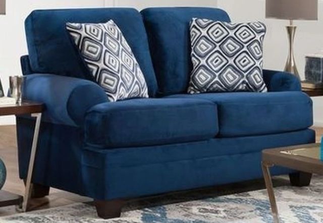 Albany Industries Groovy Navy Loveseat-0