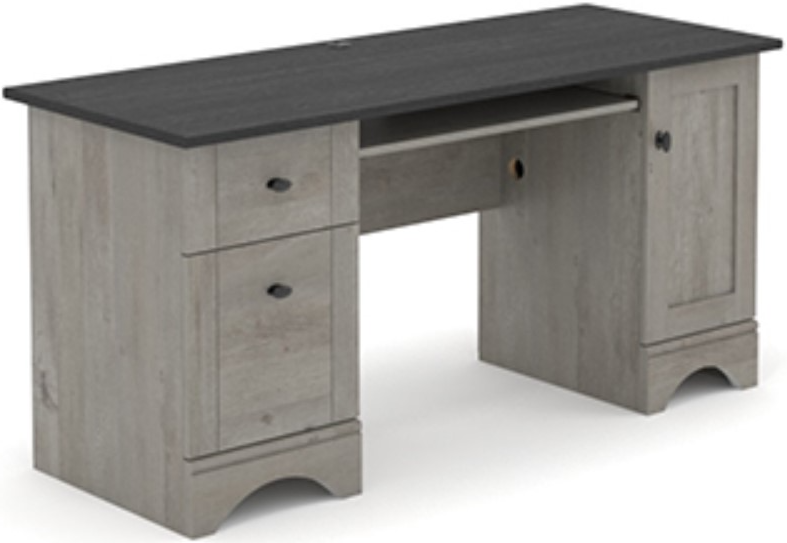 Sauder grey desk sales
