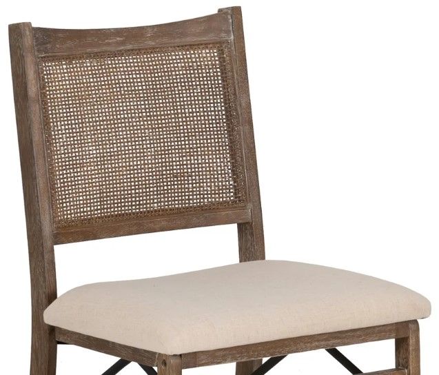 Powell® Beaux Beige/Brown Folding Chair-1