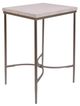 Horizon Home® Zambezi White Top Side Table with Metal Base-0