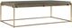 Uttermost® Surround Dark Walnut Coffee Table with Brushed Brass Frame-0