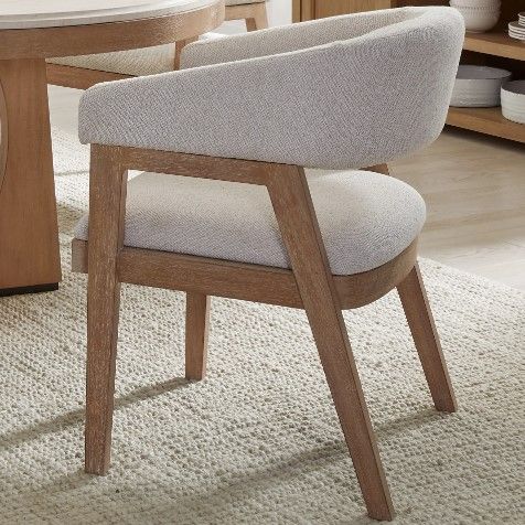 Parker House® Escape 2-Piece Glazed Natural Oak/Mirage Mist Barrel Dining Arm Chair Set-2