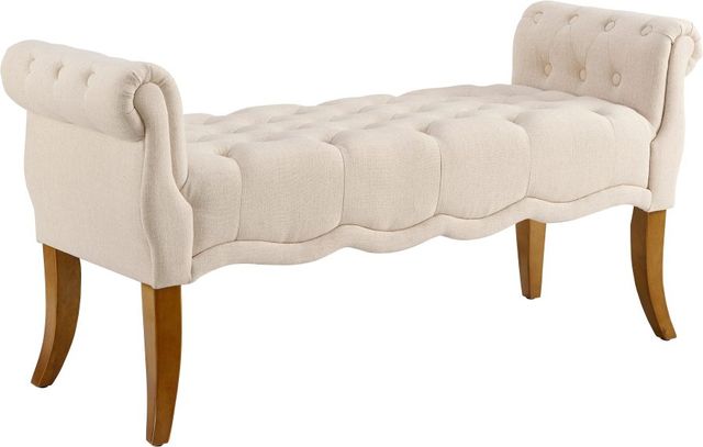 Linon Mary Dark Espresso/Natural Bench-0
