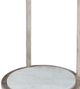 Bassett Mirror Surrey White Scatter Table with Silver Leaf Base-2