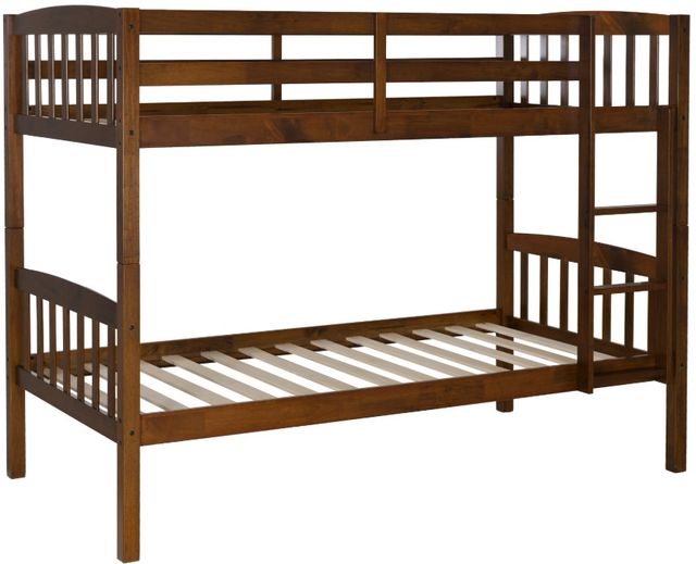 Linon Parker Oak Twin Over Twin Bunk Bed-0